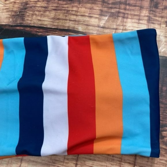 RELISTED Striped Colorblock Bandeau Bikini Top - Picture 3 of 7